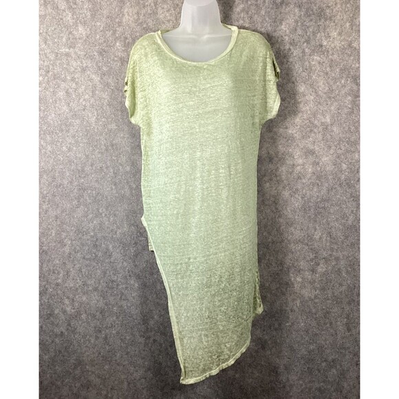 Johnny Was Small Paul & Greta Asymmetrical Hem 100% Linen Tunic Flowy Boho Chic - Picture 4 of 11